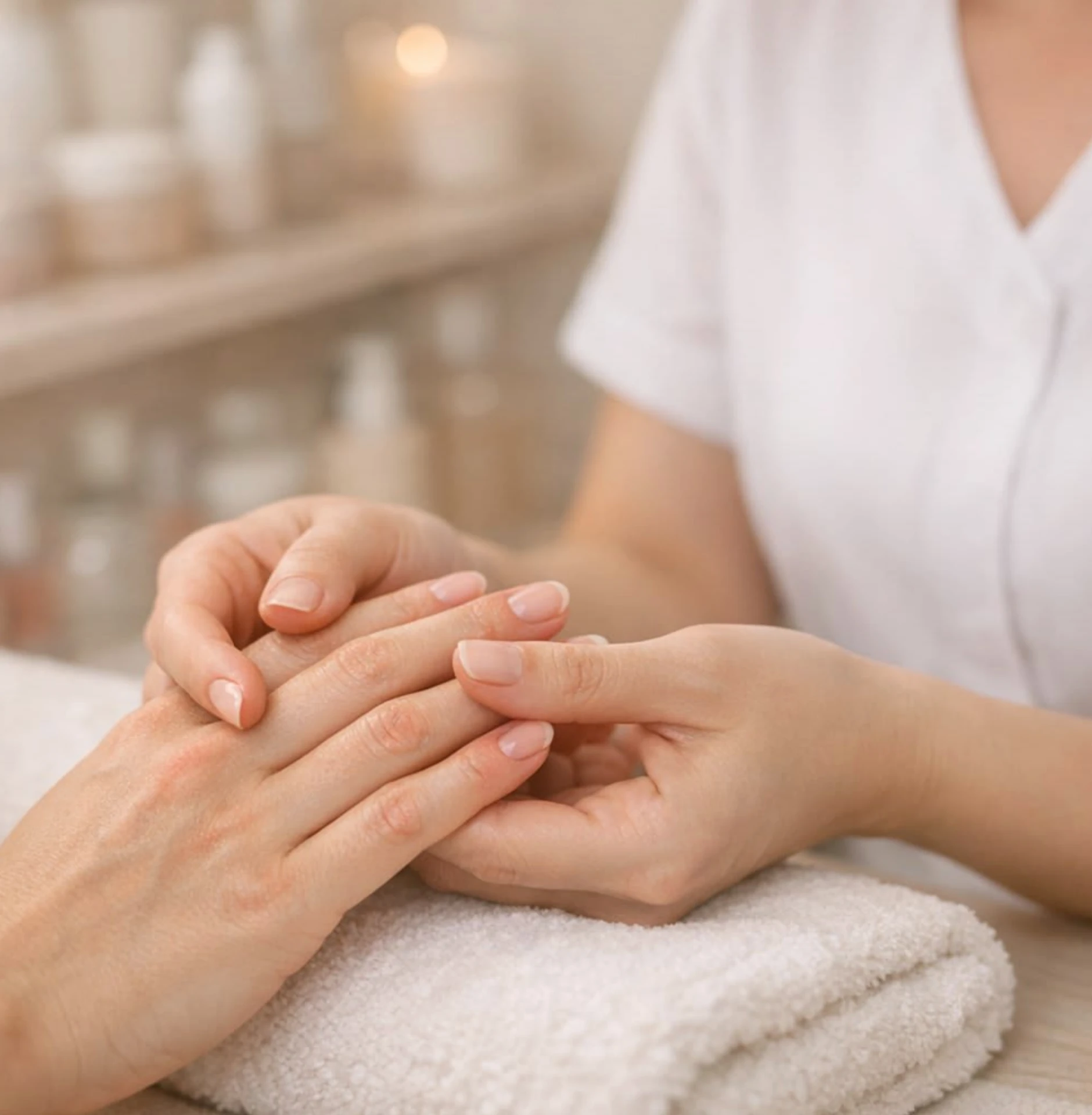 Professional manicure and hand care treatment