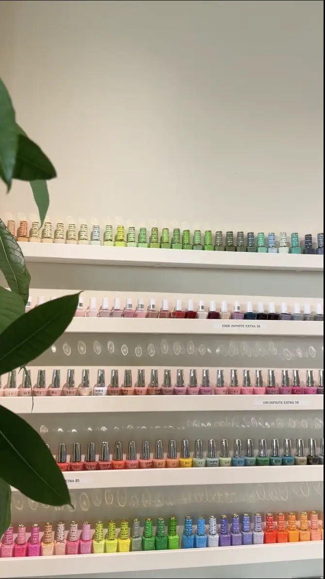 Colorful polish collection at My Favorite Spot Beauty Bar